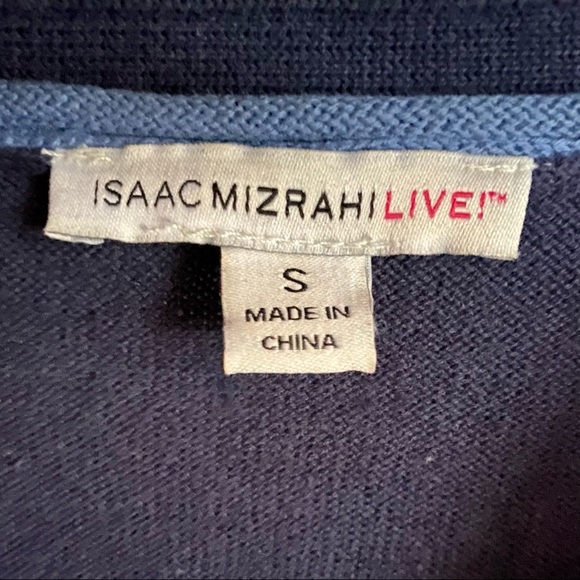 Isaac Mizrahi LIVE! Small diamond pattern sparkle sequin button sweater topper. - Picture 5 of 5